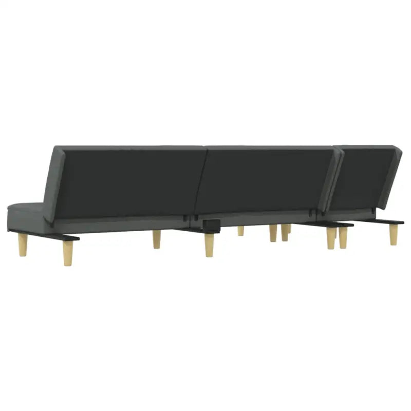 Banken met chaise longue en royale totale afmetingen voor kleine ruimtes - Donkergrijs - Banken