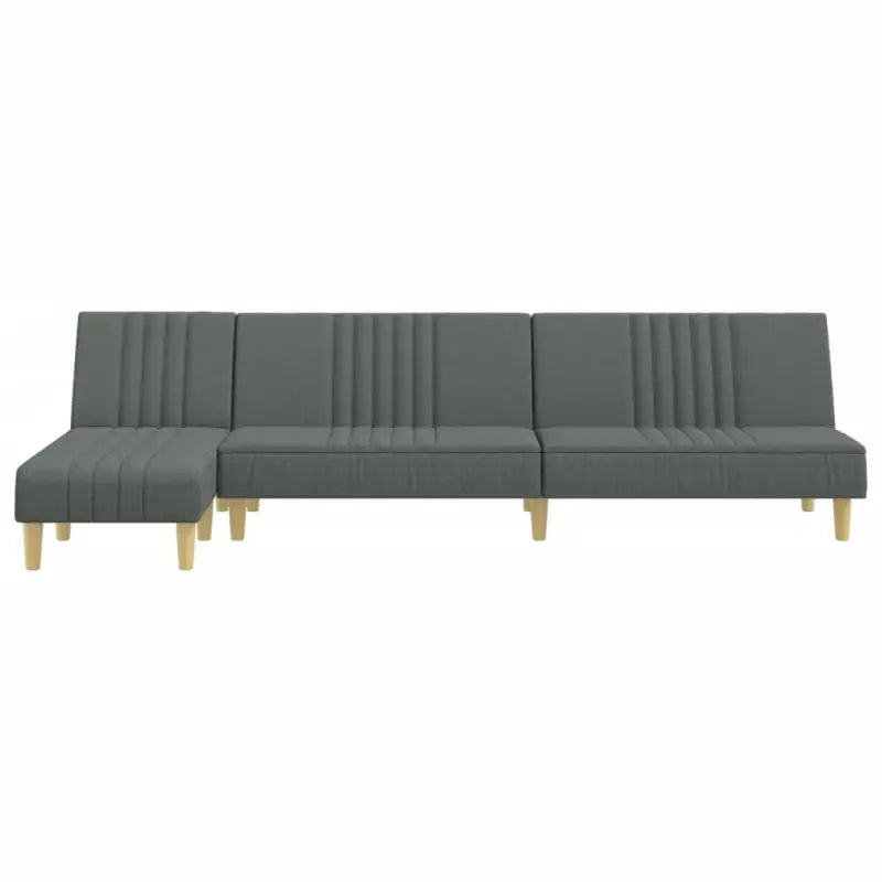 Banken met chaise longue en royale totale afmetingen voor kleine ruimtes - Donkergrijs - Banken