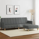 Banken slaapbank met comfortabele kunststof materiaal vulling - Donkergrijs / Met armleuning - Banken
