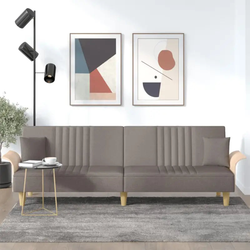 Banken slaapbank met comfortabele zit en stabiele totale afmetingen - Taupe - Banken