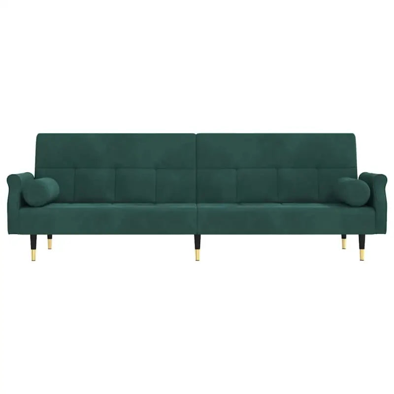 Banken slaapbank met comfortabele zitplaats en metalen voetjes - Groen - Banken