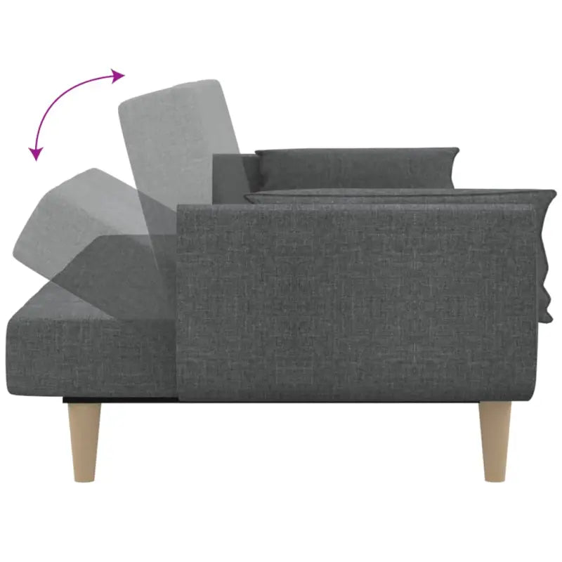Banken slaapbank met totale afmetingen en hoogte rugleuning for comfortabel slapen - Banken