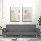 Banken slaapbank met totale afmetingen en hoogte rugleuning for comfortabel slapen - Lichtgrijs / Met armleuning