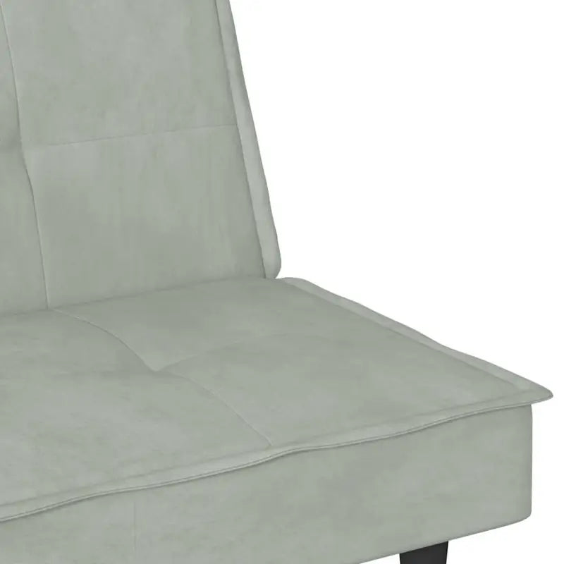 Banken slaapbank met totale afmetingen en luxe fluwelen bekleding - Lichtgrijs - Banken