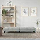Banken slaapbank met totale afmetingen en luxe fluwelen bekleding - Lichtgrijs - Banken