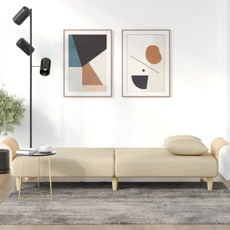 Banken slaapbank met totale afmetingen en strak ademend stof - Banken