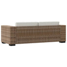 Banken van echt rattan met levering bevat voor stijl en functionaliteit - Bruin / Driezitsbank - Banken