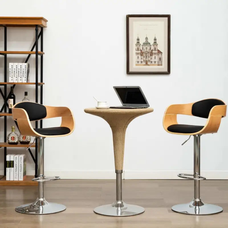 Barkrukken met gebogen hout en levering bevat set van 2 stoelen - Barkrukken
