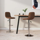 Barkrukken met ingebouwde voetensteun voor extra comfort - Bruin / 2 - Barkrukken