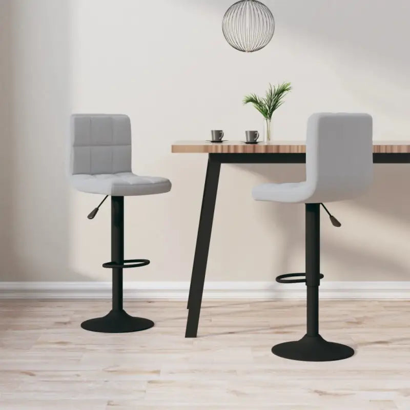 Barkrukken met ingebouwde voetensteun voor optimaal zitcomfort - Lichtgrijs / 2 - Barkrukken