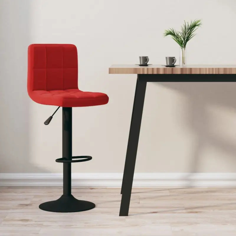 Barkrukken met ingebouwde voetensteun voor optimaal zitcomfort - Wijnrood / 1 - Barkrukken