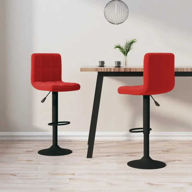 Barkrukken met ingebouwde voetensteun voor optimaal zitcomfort - Wijnrood / 2 - Barkrukken