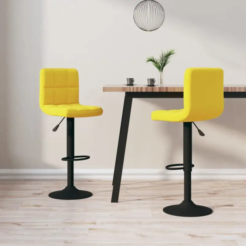 Barkrukken met ingebouwde voetensteun voor optimaal zitcomfort - Mosterdgeel / 2 - Barkrukken