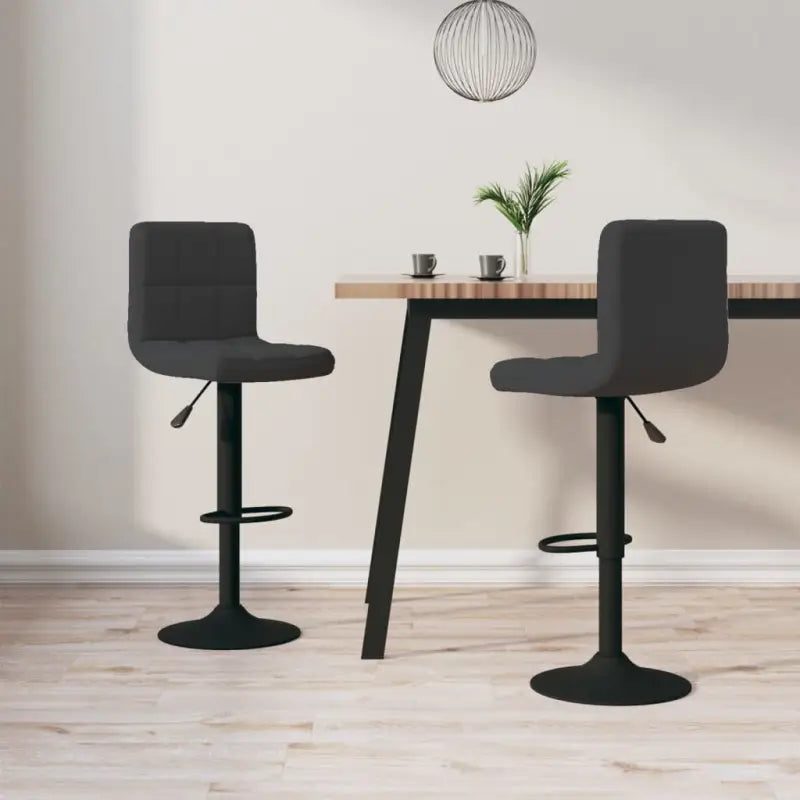 Barkrukken met ingebouwde voetensteun voor optimaal zitcomfort - Zwart / 2 - Barkrukken