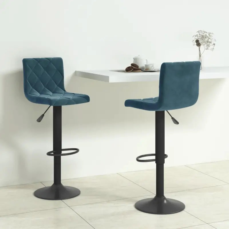 Barkrukken met ingebouwde voetensteun voor ultiem zitcomfort - Blauw / 2 - Barkrukken
