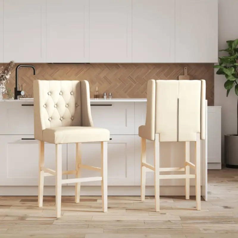 Barkrukken met massief rubberhout en comfortabele rugleuning - Barkrukken