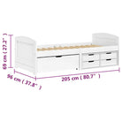 Bed met massief grenenhout en kleine lade voor slaap- en woonkamer - Bedden & bedframes
