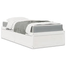 Bed met massief grenenhout met tijdloos en praktisch ontwerp - Wit / 90 x 200 cm - Bedden & bedframes