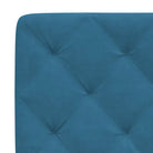 Bed met multiplex lattenbodem en 22d PU-schuim in blauw materiaal - Bedden & bedframes