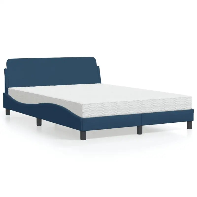 Bed met multiplex lattenbodem en 22D PU-schuim matras voor optimale slaap - Blauw / 140 x 200 cm - Bedden & bedframes