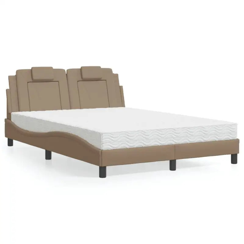 Bed met multiplex lattenbodem en 22d pu-schuim voor optimaal comfort - Cappuccino / 120 x 200 cm - Bedden & bedframes