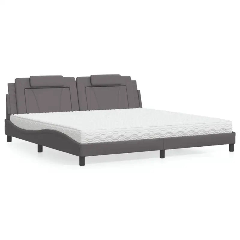 Bed met multiplex lattenbodem en 22d pu-schuim voor optimaal comfort - Grijs / 200 x 200 cm - Bedden & bedframes