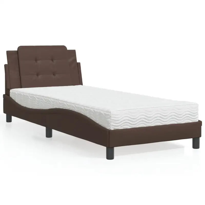 Bed met multiplex lattenbodem en 22d pu-schuim voor optimaal comfort - Bruin / 90 x 200 cm - Bedden & bedframes