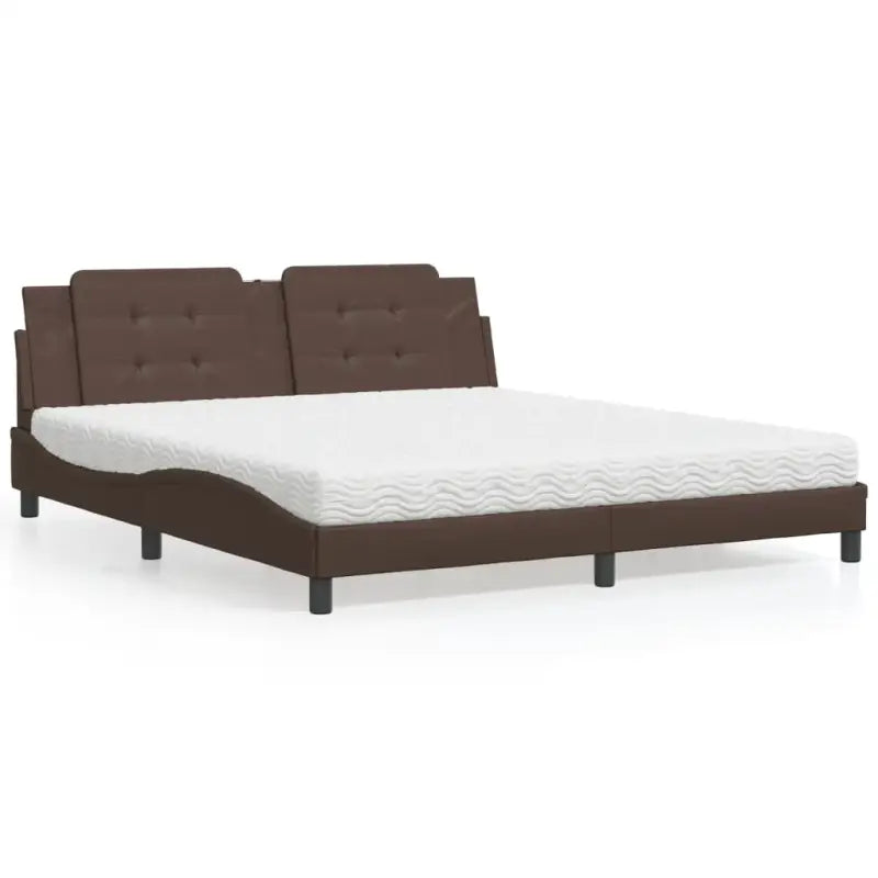 Bed met multiplex lattenbodem en 22d pu-schuim voor optimaal comfort - Bruin / 180 x 200 cm - Bedden & bedframes