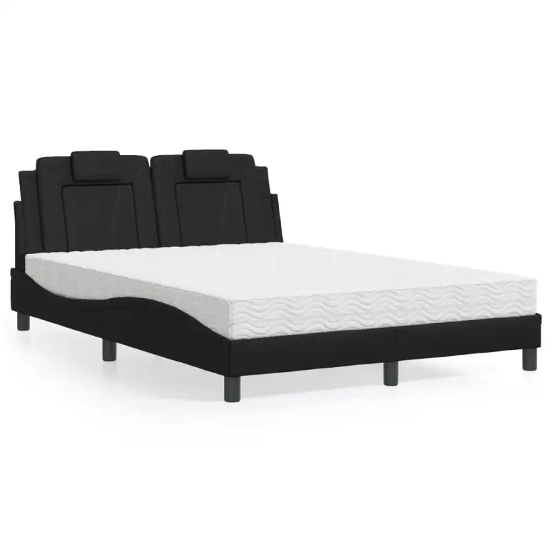 Bed met multiplex lattenbodem en 22d pu-schuim voor optimaal comfort - Zwart / 120 x 200 cm - Bedden & bedframes