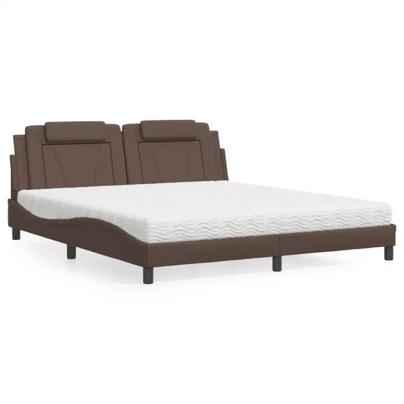 Bed met multiplex lattenbodem en 22d pu-schuim voor optimaal comfort - Bruin / 180 x 200 cm - Bedden & bedframes