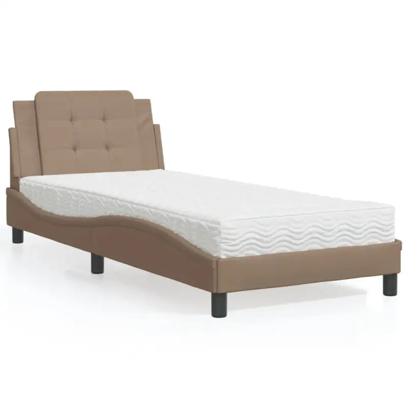 Bed met multiplex lattenbodem en 22d pu-schuim voor optimaal comfort - Cappuccino / 90 x 190 cm - Bedden & bedframes