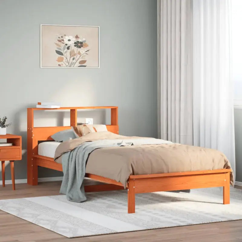 Bedden en bedframes met massief grenenhout voor een goede nachtrust - Wasbruin / 90 x 190 cm - Bedden & bedframes