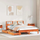 Bedden en bedframes met massief grenenhout voor optimale comfort - Wasbruin / 120 x 190 cm - Bedden & bedframes