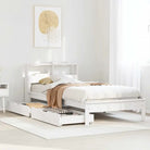 Bedden en bedframes met massief grenenhout voor optimale comfort - Wit / 90 x 190 cm - Bedden & bedframes