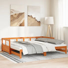 Bedden en bedframes met massief grenenhout voor praktische slaapoplossingen - Wasbruin / 90 x 190 cm / Ja - Bedden &