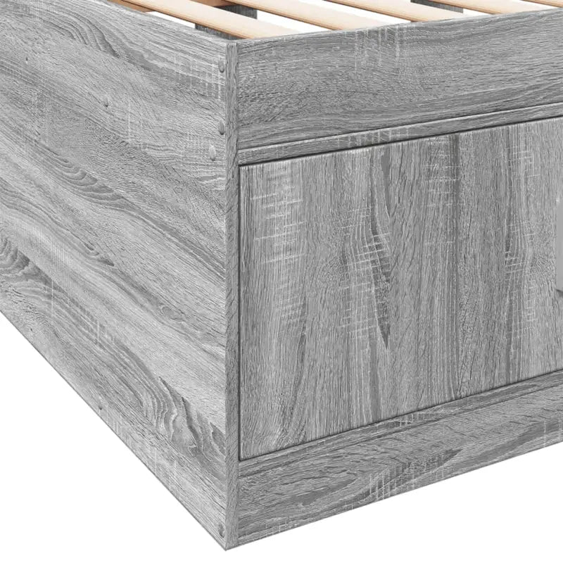 Bedden en bedframes veelzijdige slaapbank in grijs Sonoma eiken bewerkt hout - Bedden & bedframes