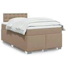 Bedden met grijs materiaal voor optimale nachtrust en duurzame vulling - Cappuccino / 120 x 200 cm / knoppwn - Bedden &