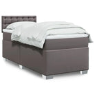 Bedden met grijs materiaal voor optimale nachtrust en duurzame vulling - Grijs / 80 x 200 cm / knopen - Bedden &