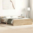 Bedframe in Grijs Sonoma voor een stevige en stabiele nachtrust - Sonoma eiken / 150 x 200 cm - Bedden & bedframes