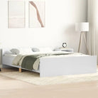 Bedframe in Grijs Sonoma voor een stevige en stabiele nachtrust - Wit / 140 x 190 cm - Bedden & bedframes