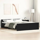 Bedframe in Grijs Sonoma voor een stevige en stabiele nachtrust - Zwart eiken / 120 x 190 cm - Bedden & bedframes