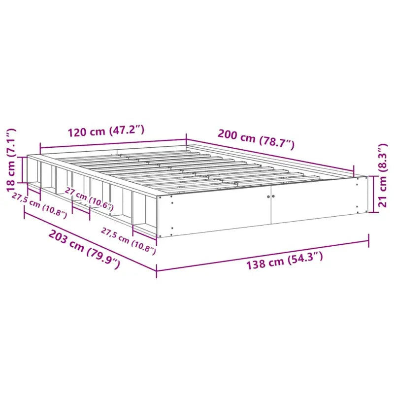 Bedframe in massief eikenhout voor een sterke en duurzame slaapkamer - Bedden & bedframes