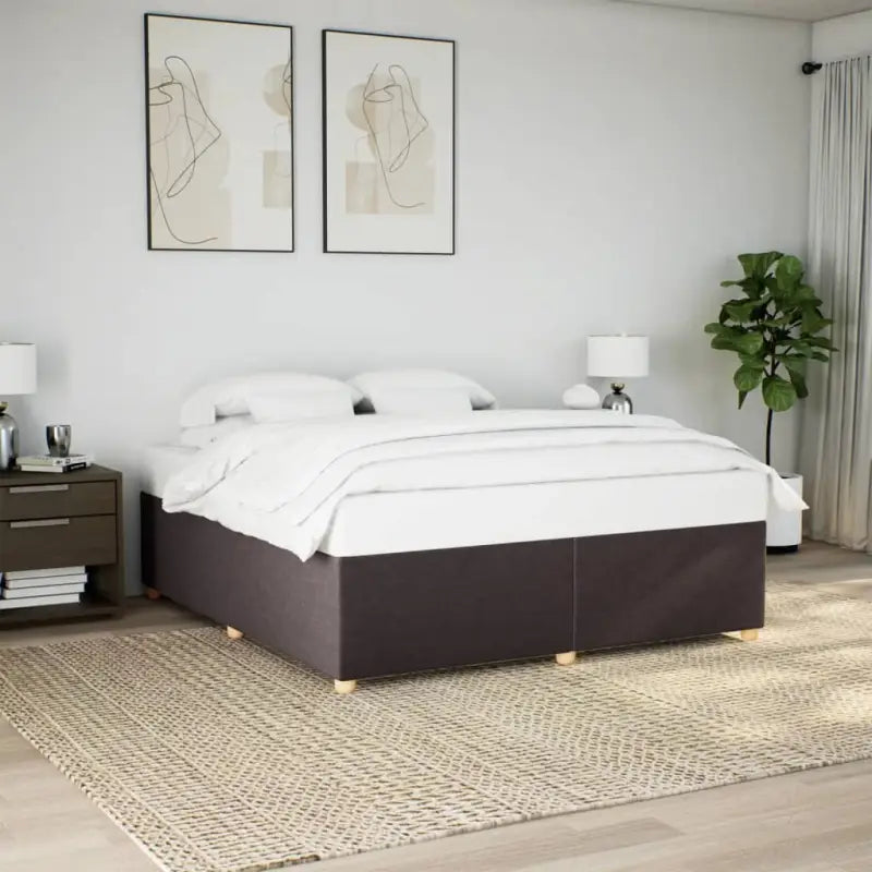 Bedframe met ademend vermogen voor een comfortabele nachtrust - Donkerbruin / 200 x 200 cm - Bedden & bedframes