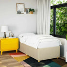 Bedframe met ademend vermogen voor een comfortabele nachtrust - Crème / 90 x 190 cm - Bedden & bedframes
