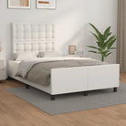 Bedframe met hoofdeinde en multiplex lattenbodem inclusief levering bevat - Wit / 120 x 190 cm / knoppwn - Bedden &