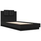 Bedframe met hoofdeinde en multiplex lattenbodem van bewerkt hout - Bedden & bedframes