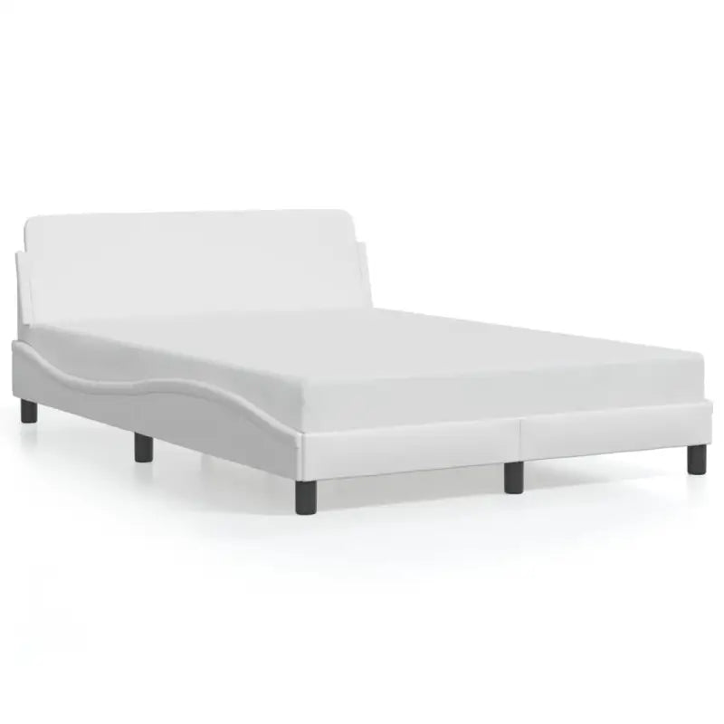 Bedframe met hoofdeinde en multiplex lattenbodem voor een goede nachtrust - Wit / 140 x 200 cm - Bedden & bedframes