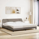Bedframe met hoofdeinde en multiplex lattenbodem voor goede nachtrust - Taupe / 200 x 200 cm - Bedden & bedframes