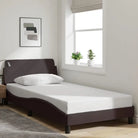 Bedframe met hoofdeinde en multiplex lattenbodem voor goede nachtrust - Donkerbruin / 100 x 200 cm - Bedden & bedframes