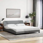 Bedframe met hoofdeinde en multiplex lattenbodem voor goede nachtrust - Lichtgrijs / 180 x 200 cm - Bedden & bedframes